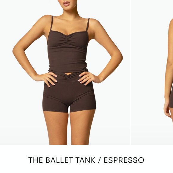 437 The Ballet Tank / Espresso - Picture 4 of 6